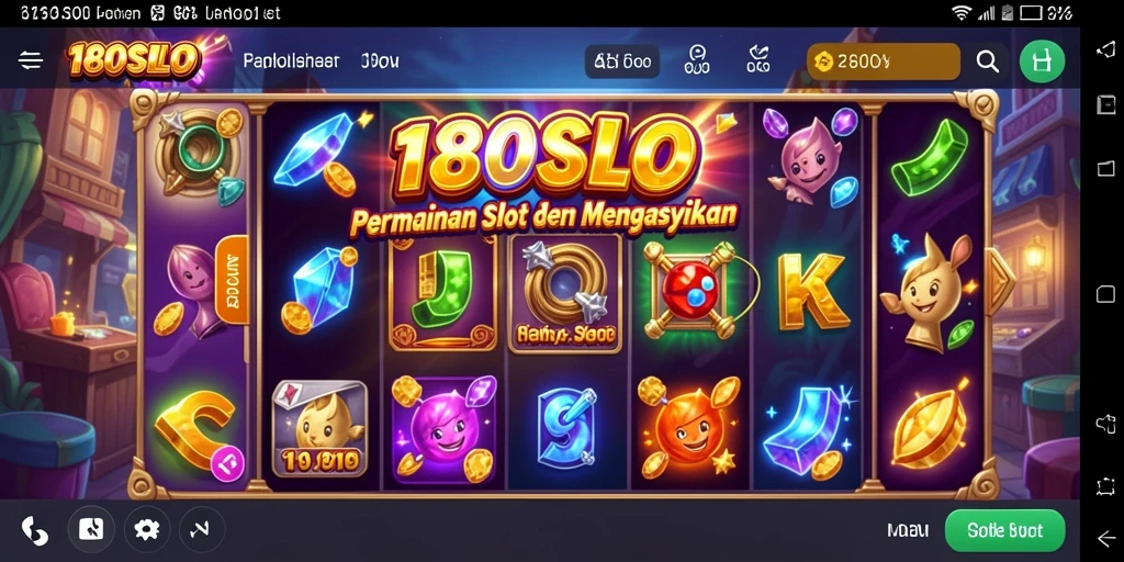 Tampilan gameplay seru dari 180SLOT yang penuh warna.