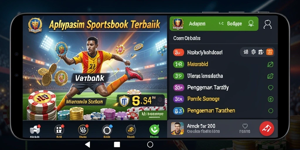Screenshot dari gameplay taruhan pada aplikasi Sportsbook 34R.