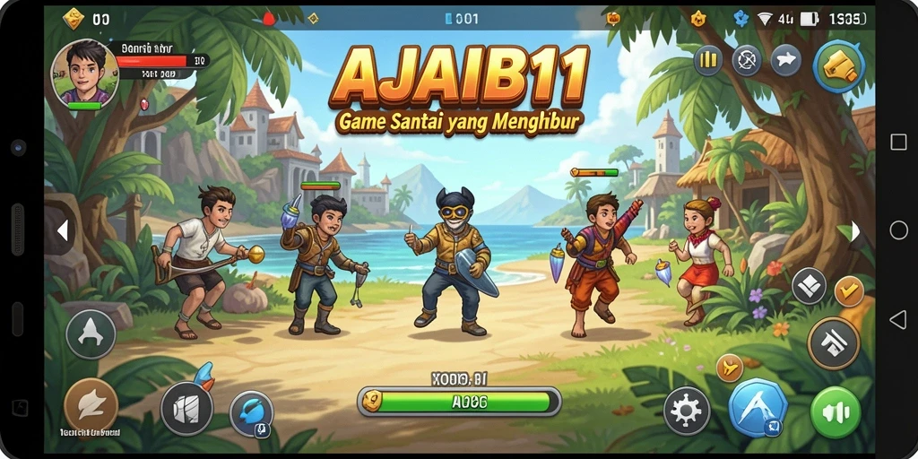 Tangkapan layar AJAIB11 menampilkan aksi permainan yang seru dan penuh warna.