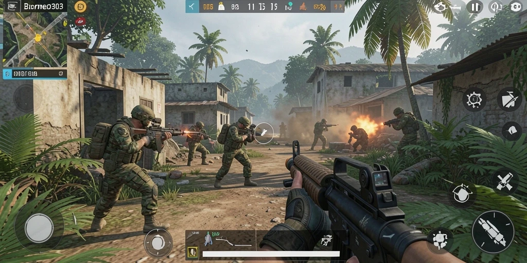 Screenshot ini menunjukkan aksi seru dalam permainan BORNEO303.