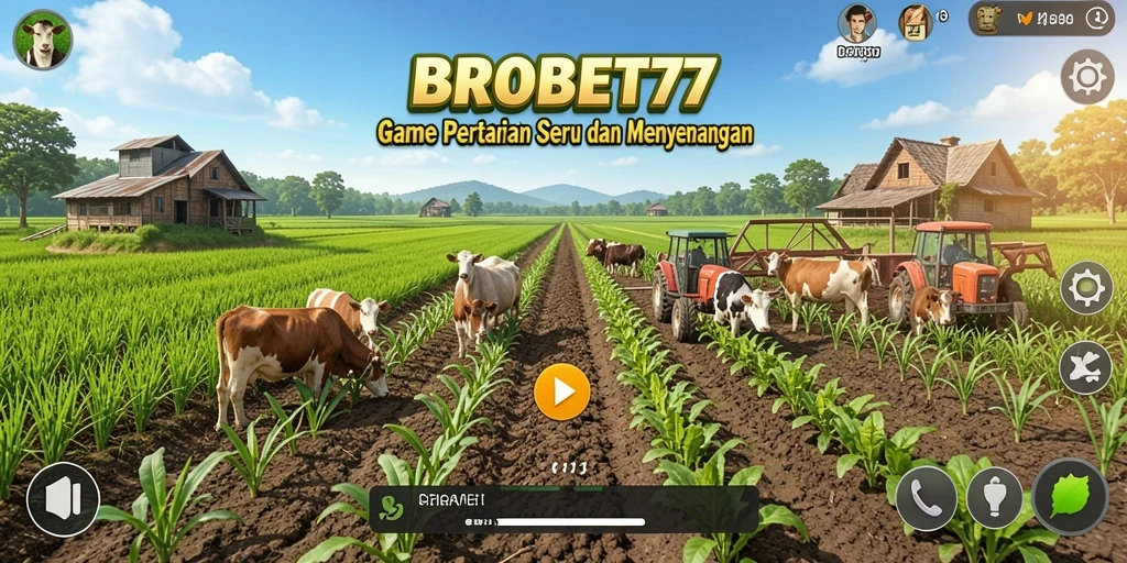 Tampilan gameplay menarik dalam game farming BROBET77.