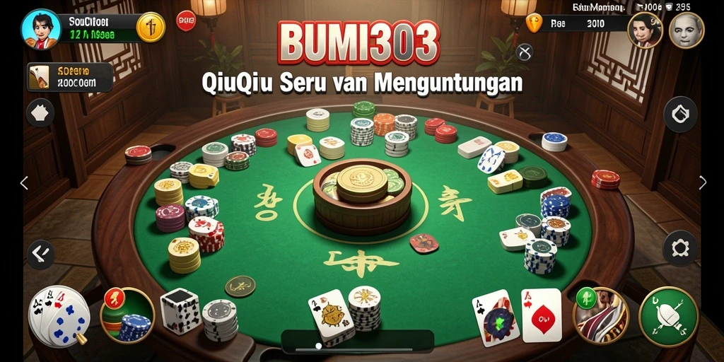 Tampilan gameplay menegangkan dari BUMI303 dalam aksi QiuQiu.