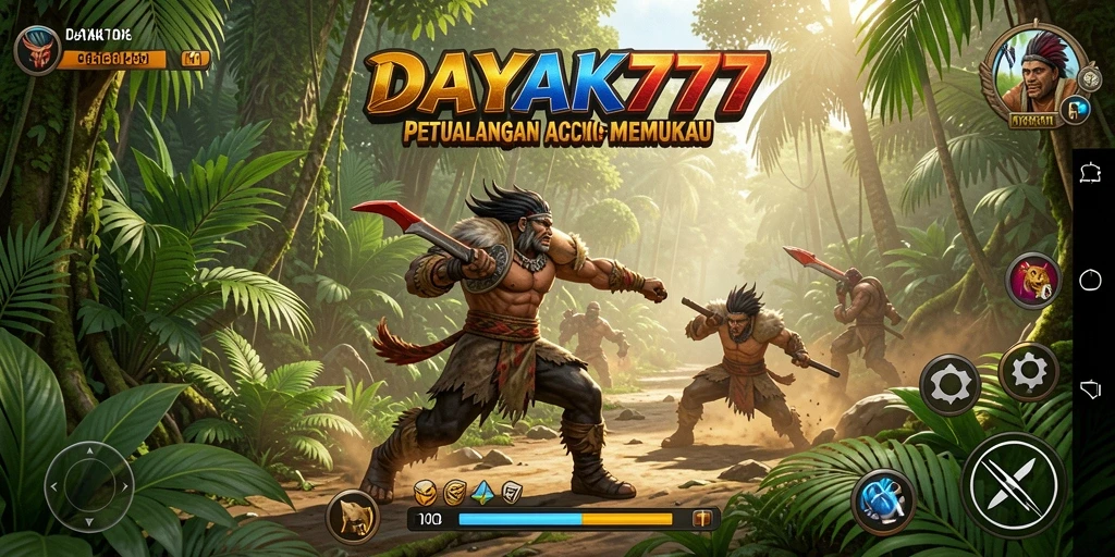 Screenshot utama DAYAK777 menampilkan aksi penuh ketegangan.