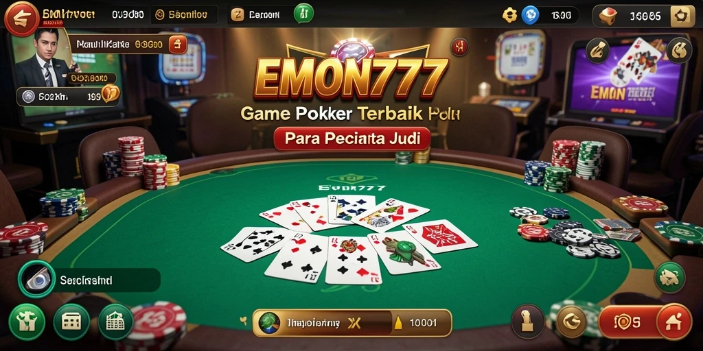 Screenshot gameplay EMON777 menunjukkan keseruan bermain Poker.