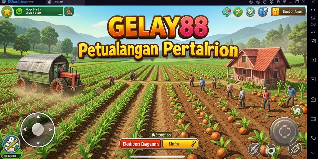 Tampilan menarik dari permainan bertani di GELAY88.
