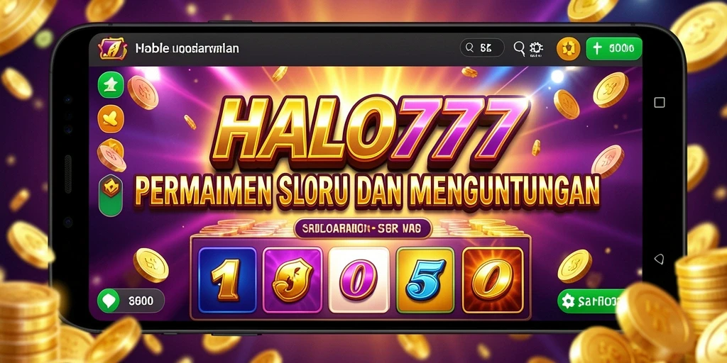 Screenshot utama HALO777 menampilkan gameplay Slot yang penuh warna dan seru.