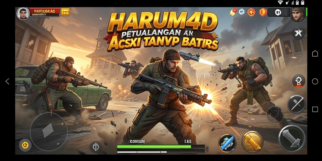 Tangkapan layar gameplay HARUM4D dengan aksi mendebarkan.