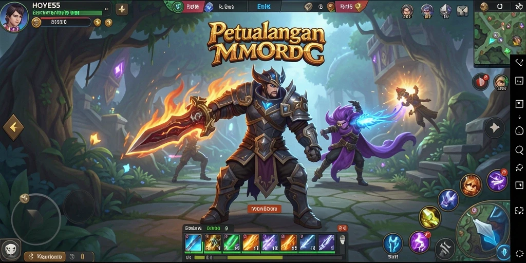Screenshot utama menampilkan pertarungan epik dalam HOYE55.