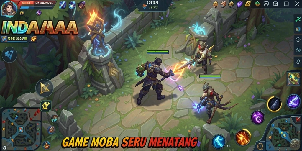 Screenshot menampilkan gameplay seru dari INDAAA.