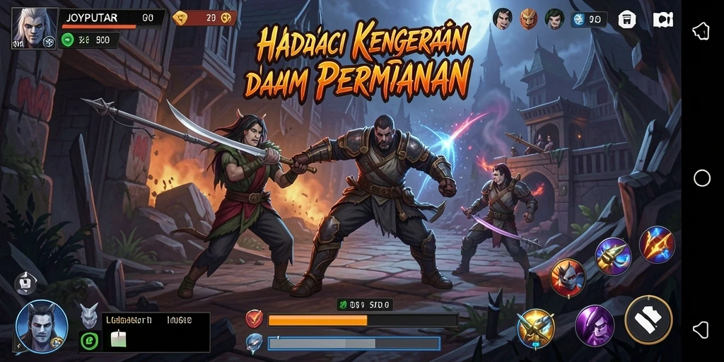 Screenshot menampilkan gameplay menegangkan dari JOYPUTAR.