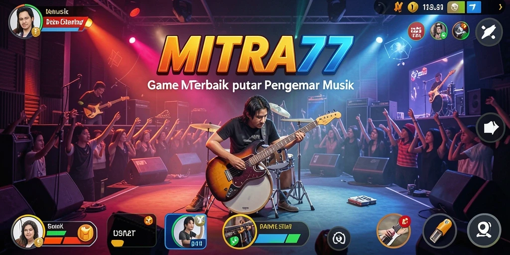 Screenshot gameplay menunjukkan keseruan bermain musik di MITRA77.