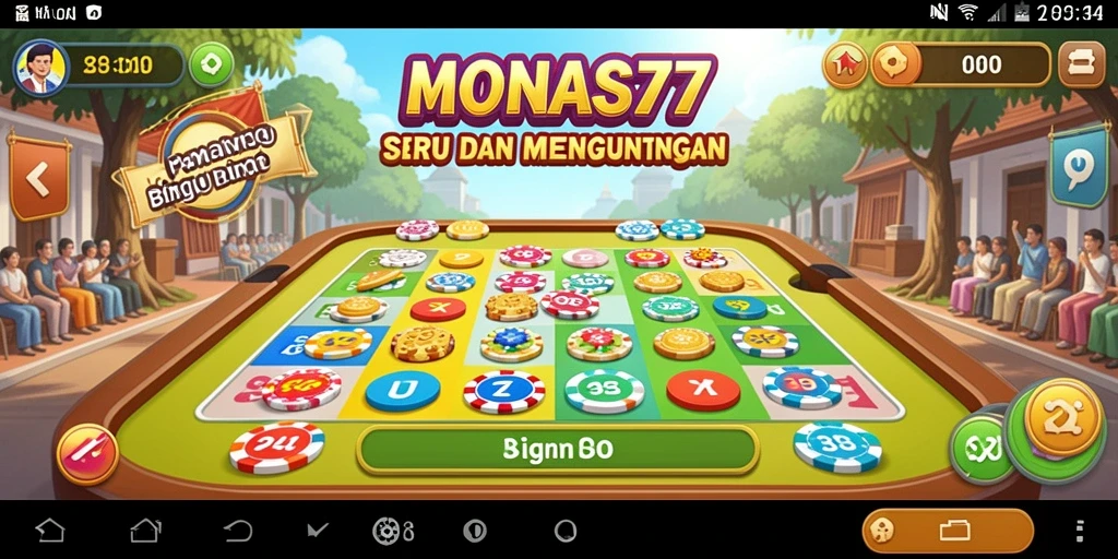 Tampilan gameplay seru di MONAS77 dengan Bingo yang mendebarkan.