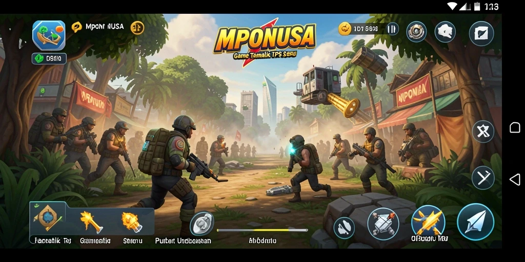 Tampilan menakjubkan dari gameplay MPONUSA yang seru dan dinamis.