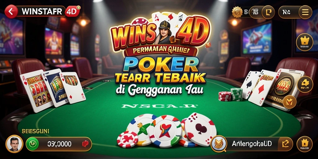 Tampilan menarik dari gameplay poker di WINSTAR4D.