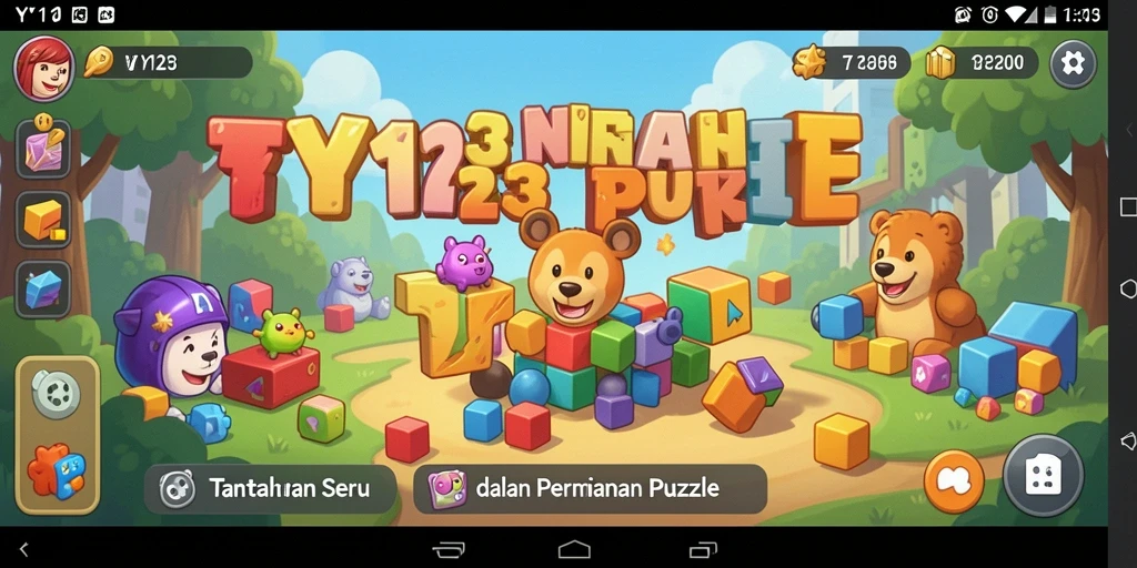 Screenshot utama YY123 menampilkan gameplay Puzzle yang menantang.